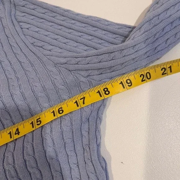 ⭐purple cable knit cotton cardigan sweater medium - Picture 5 of 7